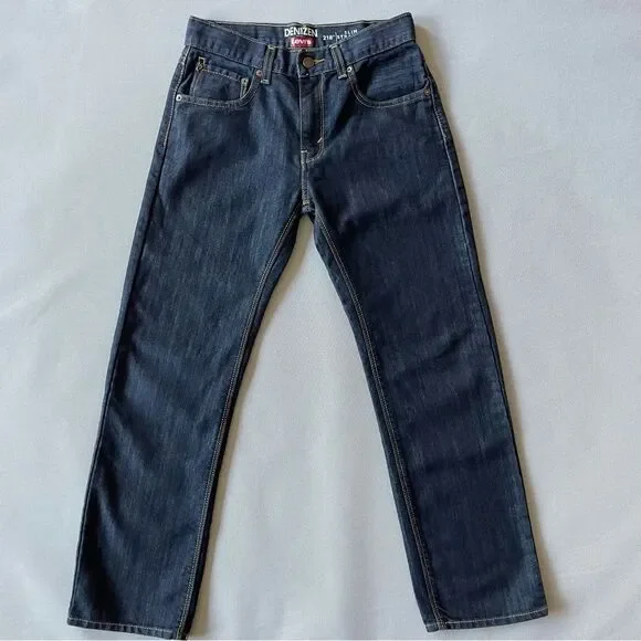 Denizen Levi’s 218 Slim Straight Fit NWOT Dark Denim Youth Size 16 Reg - Picture 10 of 10
